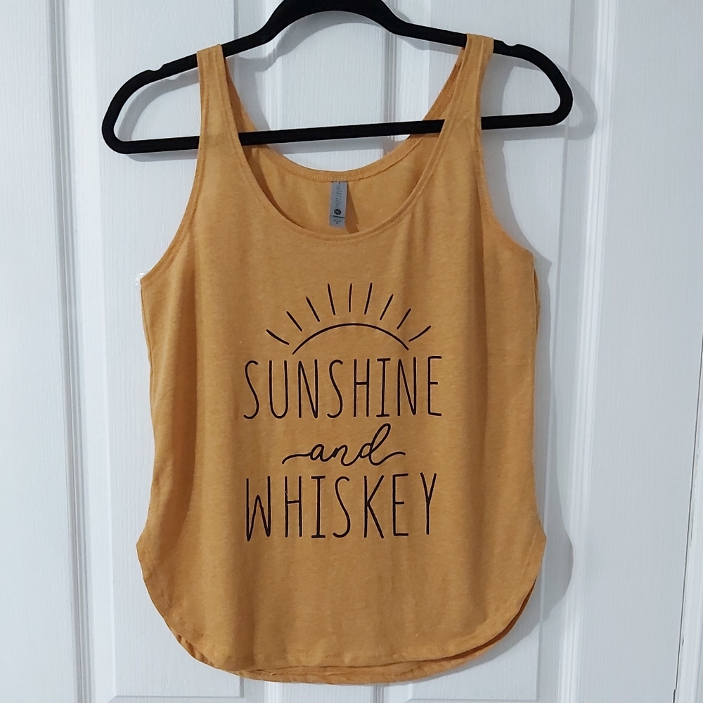 Hand silkscreen printed Tank